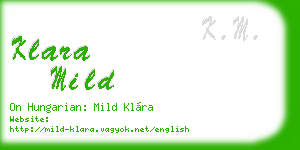 klara mild business card